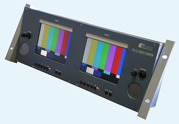 dual 5.6" sdi aes rack monitor